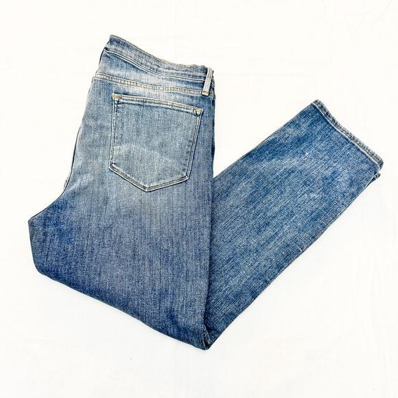 Frame Le High Straight Front Ankle Slit Denim Jeans Sandpiper LHSTFS6540 Size 33 - Picture 7 of 7
